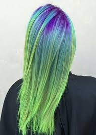 Purple Green Ombre Dyed Hair Ping Bot Dyed Hair Hair Styles Green Hair
