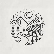 Camping And Hiking Doodle Art Sketch Book Drawings