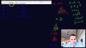 Rearranging Simple Interest Formula Youtube