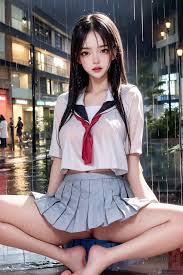 softcore) Sexy japanese schoolgirl in uniform with wet t-shirt - 10 Pics |  Hentai City