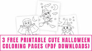 School's out for summer, so keep kids of all ages busy with summer coloring sheets. 3 Free Printable Cute Halloween Coloring Pages Freebie Finding Mom