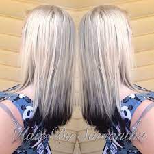 Icy White Blonde With Black Underneath White Blonde Wedding Hairstyles For Long Hair Hair Beauty