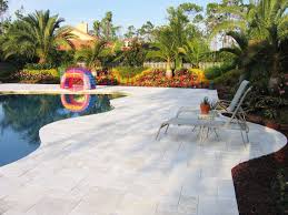 Installing a deck around your pool can create a striking focal point for your yard. Travertine Pool Deck Stone Tile Us Travertine Pool Deck