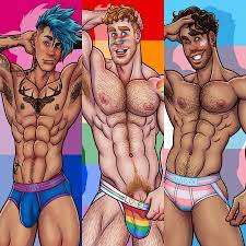 LGBTQ Pride Sexy Bara Art Gay NSFW - Etsy UK