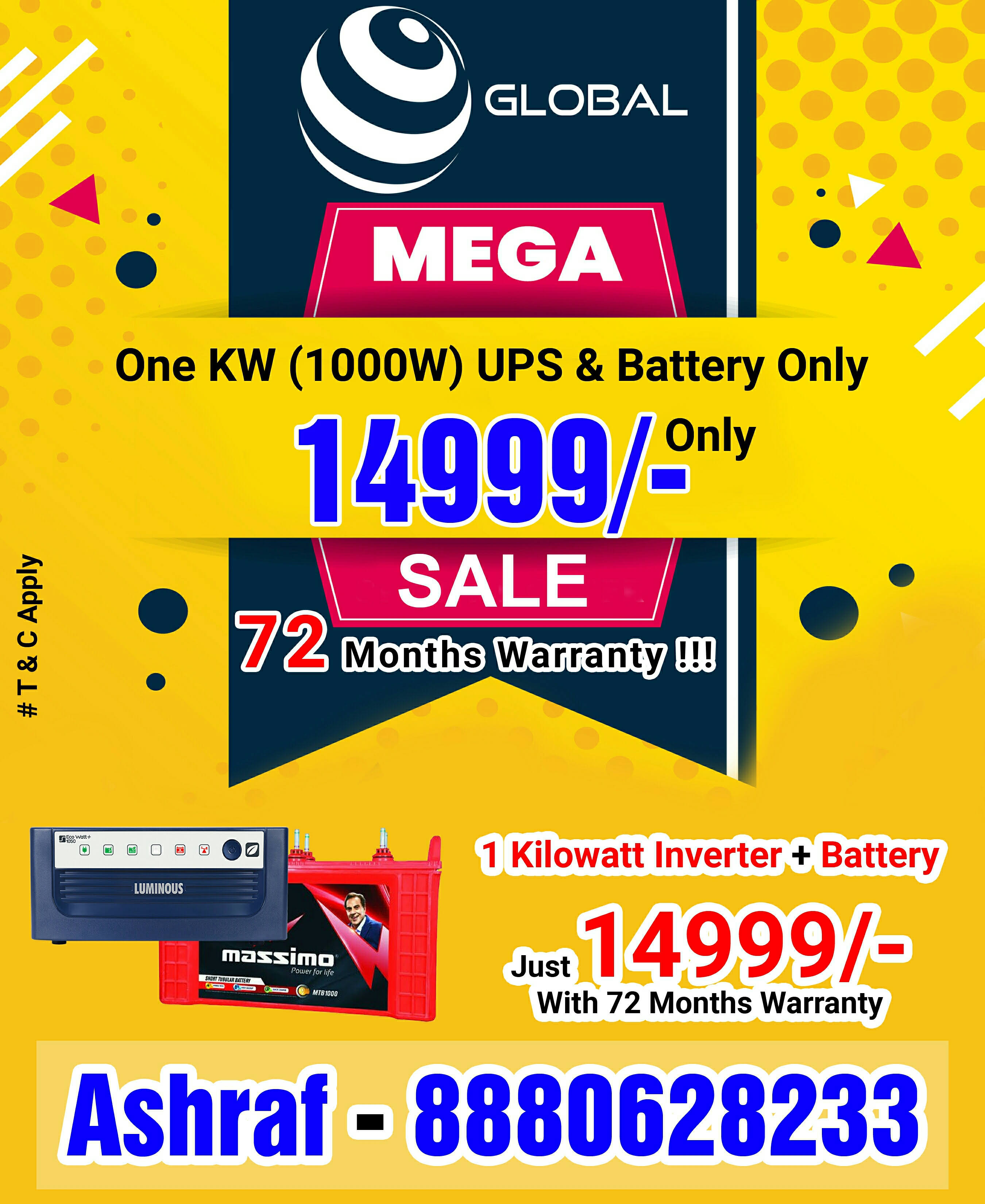 1050 Watts LUMINOUS UPS. product image