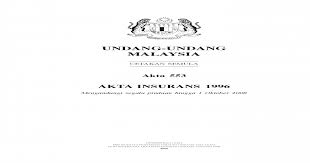 Senarai badan berkanun di malaysia senarai badan berkanun di malaysia. Malaysian Insurance Act Akta 553 Pdf Document