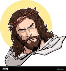 Holy face of jesus Stock Vector Images