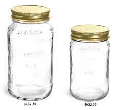 16 oz decorative jars with lids. Sks Bottle Packaging Clear Glass Jars Clear Glass Mason Jars W Gold Metal Plastisol Lined Caps