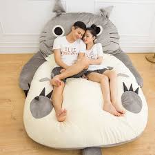 200x170cm Large Matelas Totoro Double Bed Giant Totoro Bed Mattress Cushion Plush Japanese Mattress Pad Tatam Mattress Cushion Bean Bag Chair Japanese Mattress