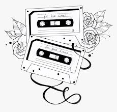 The compact cassette or musicassette (mc), also commonly called the tape cassette, cassette tape, audio cassette, or simply tape or cassette, is an analog magnetic tape recording format for audio recording and playback.it was developed by the dutch company philips in hasselt, belgium, by lou ottens and his team. Cassette Drawing Aesthetic Cassette Tape Drawing Hd Png Download Transparent Png Image Pngitem