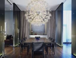 Orb Chandelier Lowes With Contemporary Dining Room Also Artwork Candelabra Chandelier Cove Lighting Dark Floor Dining Drapes Modern Light Fixture Neutral Colors Sputnik Chandelier Up Lighting Wall Decor Finefurnished Com