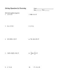 Let's begin by stating the zer. Solve By Factoring Worksheet Promotiontablecovers