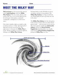 The Milky Way Worksheet Education Com Milky Way Galaxy Milky Way Science Worksheets