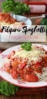 Sweet Style Filipino Spaghetti With Corned Beef Recipe Filipino Spaghetti Tropical Food Recipes Corned Beef