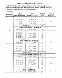 Tarikh cuti umum, cuti sekolah dan penggal persekolahan. Takwim Persekolahan Tahun 2017 Kolej Tingkatan Enam Tawau