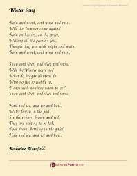 Download Winter Song Poem By Katherine Mansfield