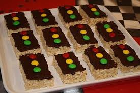 Birthday Decorated Rice Krispie Treats Birthday Party With Friends Disney Cars Style Birthday Party Food Cars Birthday Parties Cars Birthday Party Disney