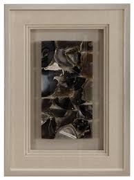 Glass mosaic wall art blows with a series of vibrant designs that can be placed anywhere indoor or outdoor. Luxe Natural Agate Slab Stone Mosaic Wall Art Shadow Box Tan Blue Silver Frame Transitional Wall Accents By My Swanky Home Houzz
