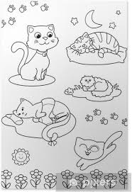 Door op 'bevestig download' te klikken geeft u aan dat u alle toepasselijke licentieovereenkomsten voor deze download. Poster Vijf Leuke Katten Kleurplaat Voor Kinderen Pixers We Leven Om Te Veranderen