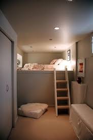 The safest place for a safe room is underground; Loft Small Basement Bedroom Basement Guest Rooms Home