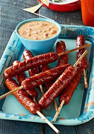 Hot Dog On A Stick With Queso Sauce Recipe Kraft Recipes Dog Recipes Food Kraft Recipes