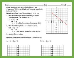 Primarily, students will be learning how to find the intercept based on an equation or a line on a graph. Graphing Equations By Finding Intercepts Teaching The Lesson Studying Math Equations Graphing