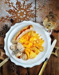 Boudin Blanc Truffe Et Pommes Au Caramel Au Beurre Sale Recette Recette Boudin Blanc Boudin Aux Pommes Boudins Blancs