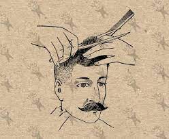 Retro Image Haircut Man Hair Salon Vintage Picture Instant Download Printable Clipart Digital Graphi Haircuts For Men Retro Images Mens Hairstyles