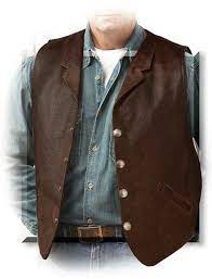 Big And Tall American Bison Concealed Carry Lapel Vest Mens Leather Vest Big And Tall Ccw Clothing