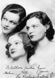 crp-16406 1934 trio The Pickens Sisters Helen, Patti, Jane portrait w  genuine autograph crp-16406
