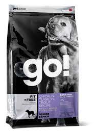 Go Fit Free Grain Free Chicken Salmon Recipe For Senior Dogs Petcurean Senior Dog Food Recipes Dry Dog Food Senior Dog