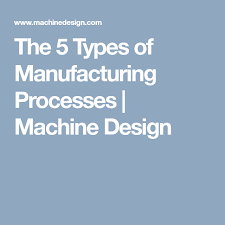 The 5 Types Of Manufacturing Processes Machine Design Machine Design Manufacturing Innovation Definition