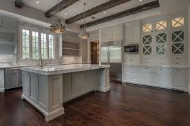 Trendy hardwood floor kitchen cabinet combinations. Kitchen With X Mullion Cabinets Transitional Kitchen