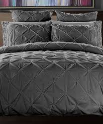 charcoal gray handcrafted pin tuck duvet cover set yatak yatak ortusu