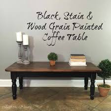 Black Stain Wood Grain Coffee Table Makeover By Just The Woods Painted Coffee Tables Coffee Table Redo Staining Wood