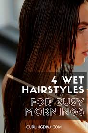 4 Wet Hairstyles For Busy Mornings In 2020 Hair Styles Wet Hair Growing Out Short Hair Styles