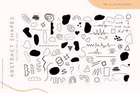 Download Summer Line Art And Abstract Shapes Collection Design Cuts