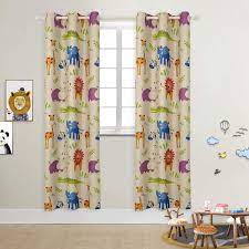 Whether sleeping or watching tv, our stylish curtains are ideal anywhere in your house. Buy Bgment Kids Blackout Curtains Grommet Thermal Insulated Room Darkening Printed Animal Zoo Patterns Nursery And Kids Bedroom Curtains Set Of 2 Curtain Panels 42 X 84 Inch Beige Zoo Online In Turkey B075pcsdps