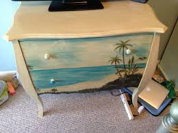 Cute Tropical Dresser Beach Theme Decor Redo Furniture Painted Furniture