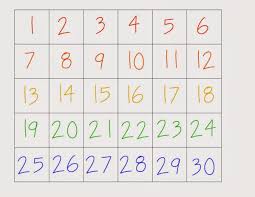 Numbers 1 30 For Kids Printable Numbers Free Printable Numbers Number Chart