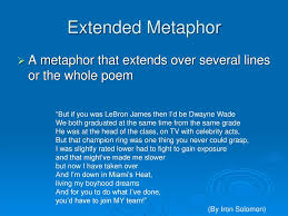 Extended metaphor is also known as the conceit or central theme of a poem. Poetry Terms Ppt Download
