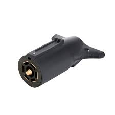 7 way blade to 4 way flat trailer adapter copper terminals rugged nylon housing compact design 7 pin to 4 pin trailer wire plug. Towsmart 7 Way Round Trailer End Connector 1430 The Home Depot
