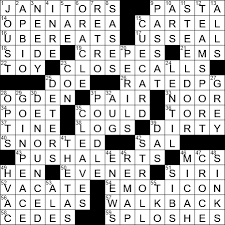 La Times Crossword 17 Oct 20 Saturday Laxcrossword Com