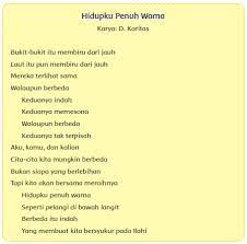 13 contoh puisi pendek keren indah penuh makna terlengkap. Kunci Jawaban Buku Kelas 4 Sd Pembelajaran 3 Tema 6 Subtema 1 Robihartoni