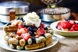 Maybe you would like to learn more about one of these? Blue Cornmeal Waffles Red White Blue Brunch Recipe Restless Chipotle