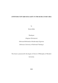As an individual lilith is first known from the alphabet of ben sira, a provocative and often misogynist satirical hebrew work of the eighth century ce, but the liliths as a category of demons, along with the male lilis, have existed for several thousand years. Pdf Attitudes Toward Sexuality In The Book Of Ben Sira Ibolya Balla Academia Edu