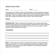 Free 8 Sample Research Paper Outline Templates In Pdf In 2021 Paper Outline Research Paper Outline Template Sample Research Paper Outline