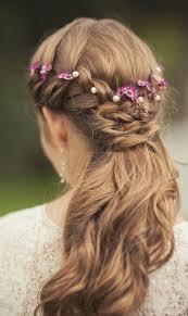 For a beach or seaside wedding, pinning sections of your hair back will be handy on windy days to keep the hair off your face. Half Up Half Down Wedding Hairstyles 50 Stylish Ideas For Brides