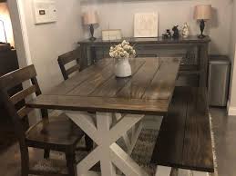Custom Made Farmhouse Table Etsy Rustic Farmhouse Table Dining Room Small Farmhouse Table Plans