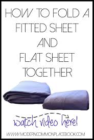How To Fold A Fitted Sheet And Flat Sheet Together Video How To Fold Sheets Folding Fitted Sheets Fitted Sheet